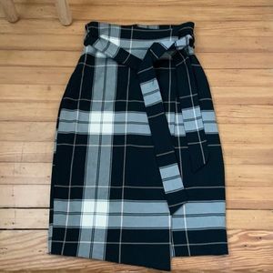 H&M Plaid Midi Wrap Skirt - Size 4 / worn once